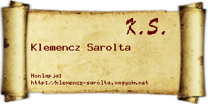 Klemencz Sarolta névjegykártya