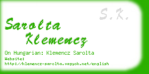 sarolta klemencz business card